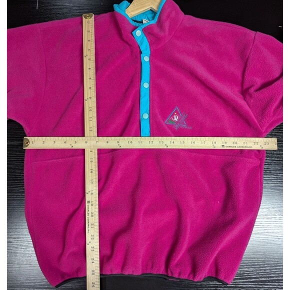 VTG‎ Canada Lake Louise The Shirt Company Fleece Snap Pullover Pink Women's L - Picture 2 of 10